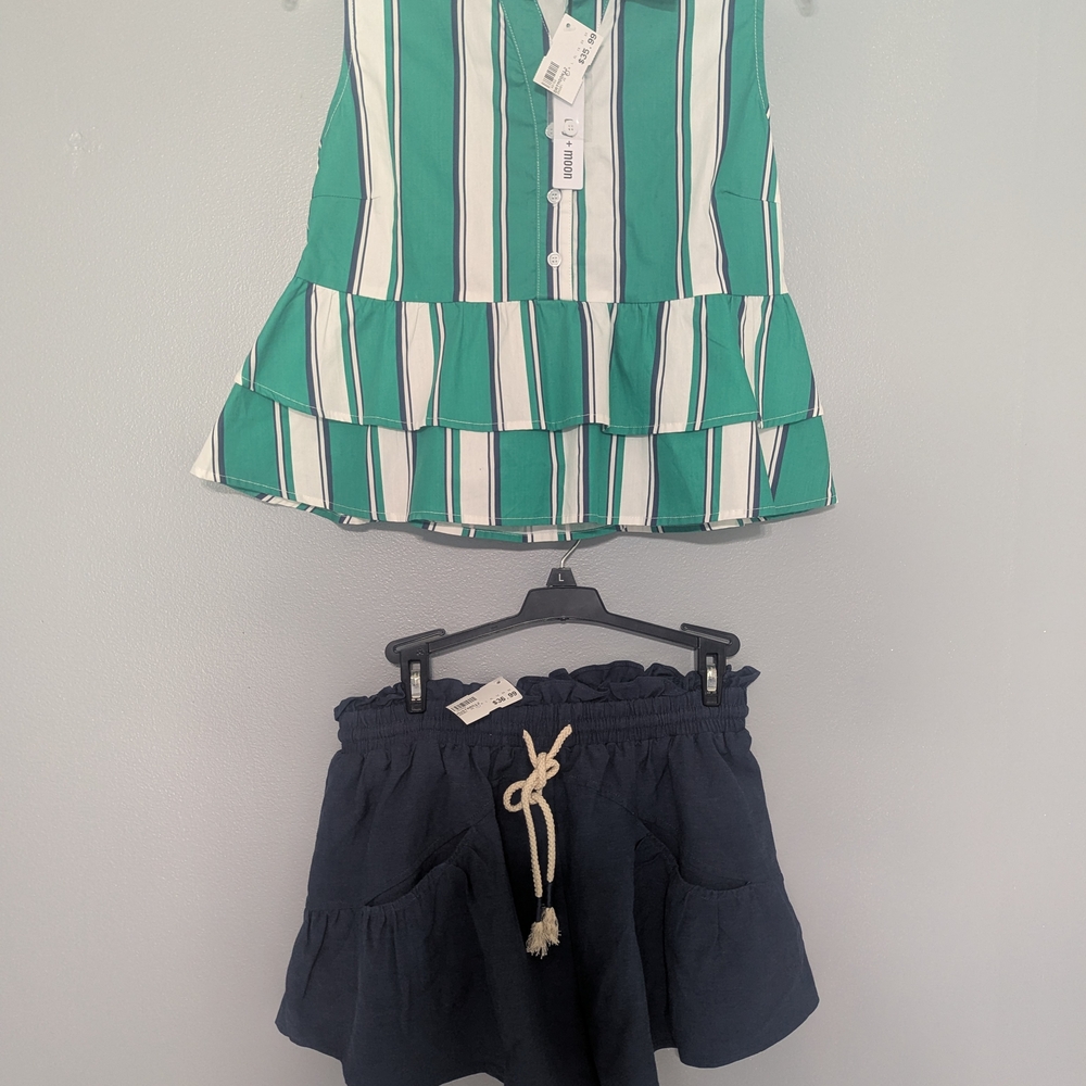 My Story Navy Shorts with Drawstring